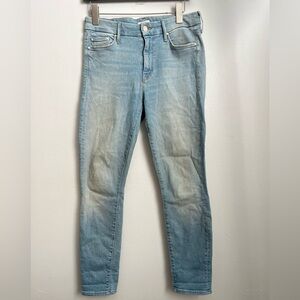 Mother Jeans The Lower Crop Wash Fresh Catch Light Blue Jeans